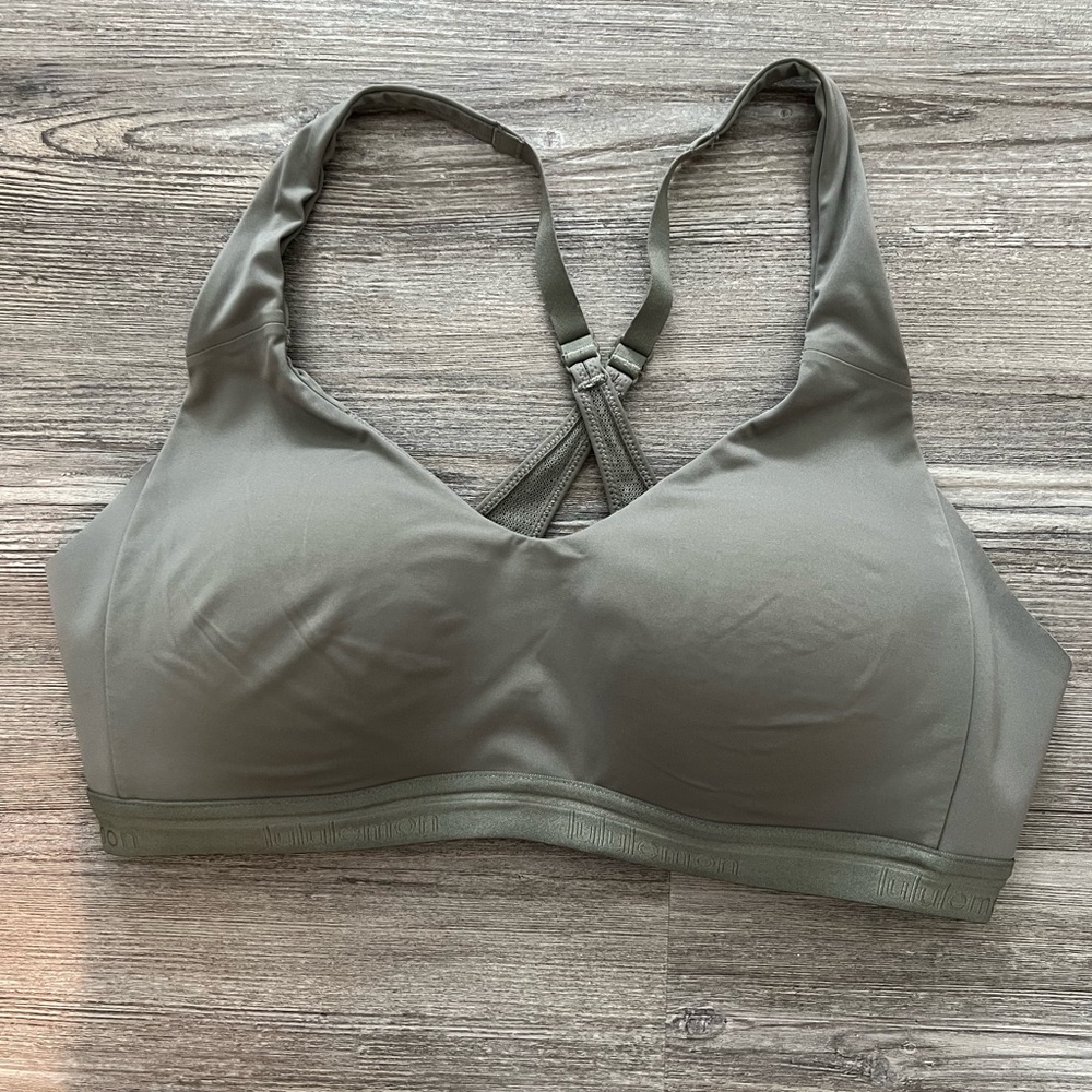 Lululemon Athletica Green Sports Bra with Racerback